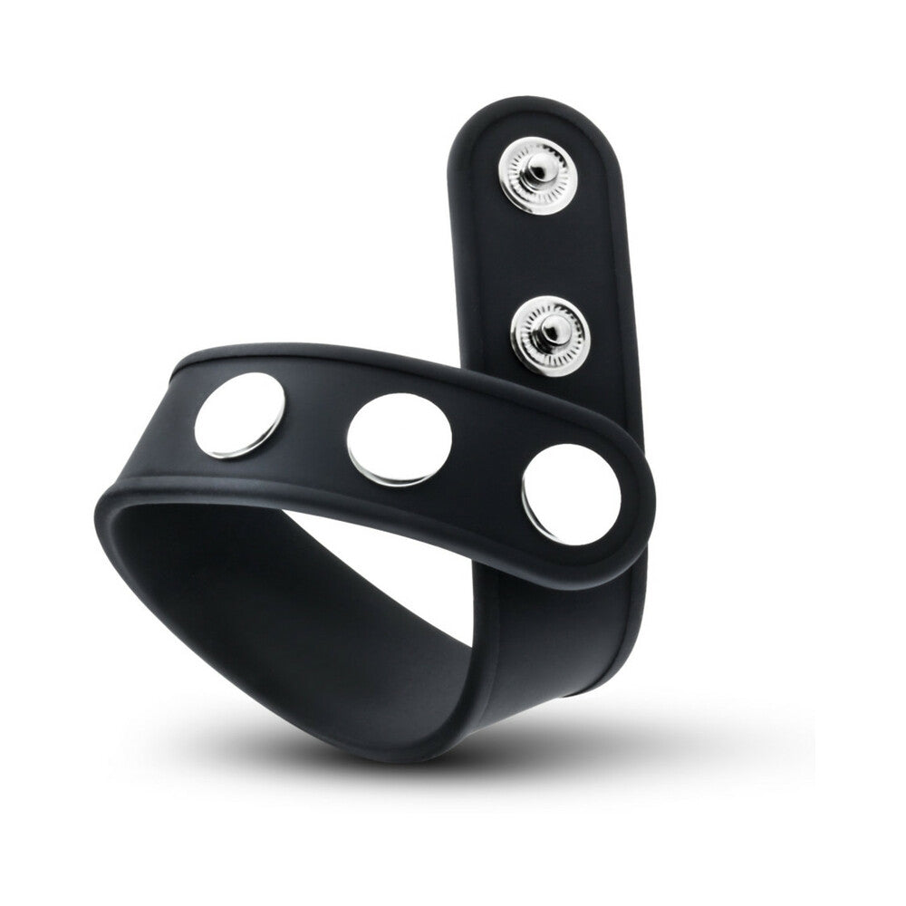 Performance VS5 Silicone 3-Snap Cock Strap Black - Fantasies Boutique