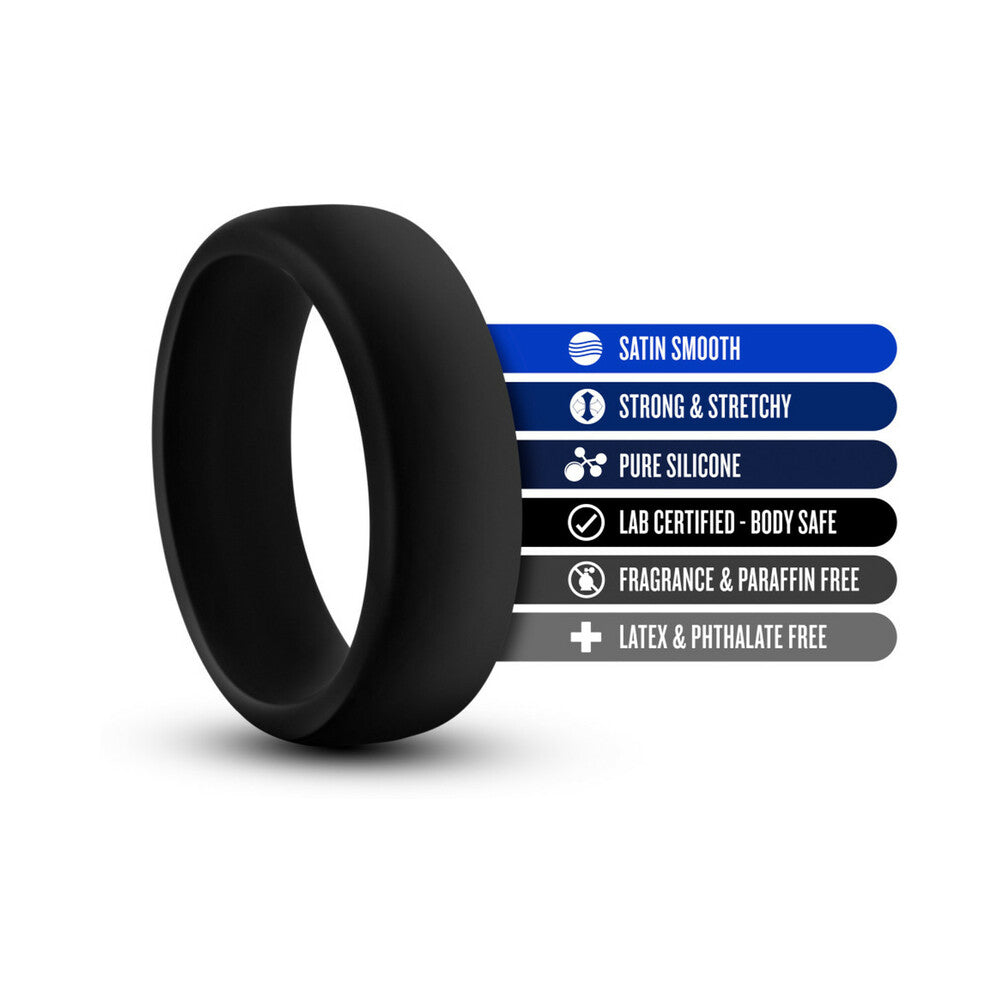 Blush Performance Silicone Go Pro Cock Ring Black - Fantasies Boutique