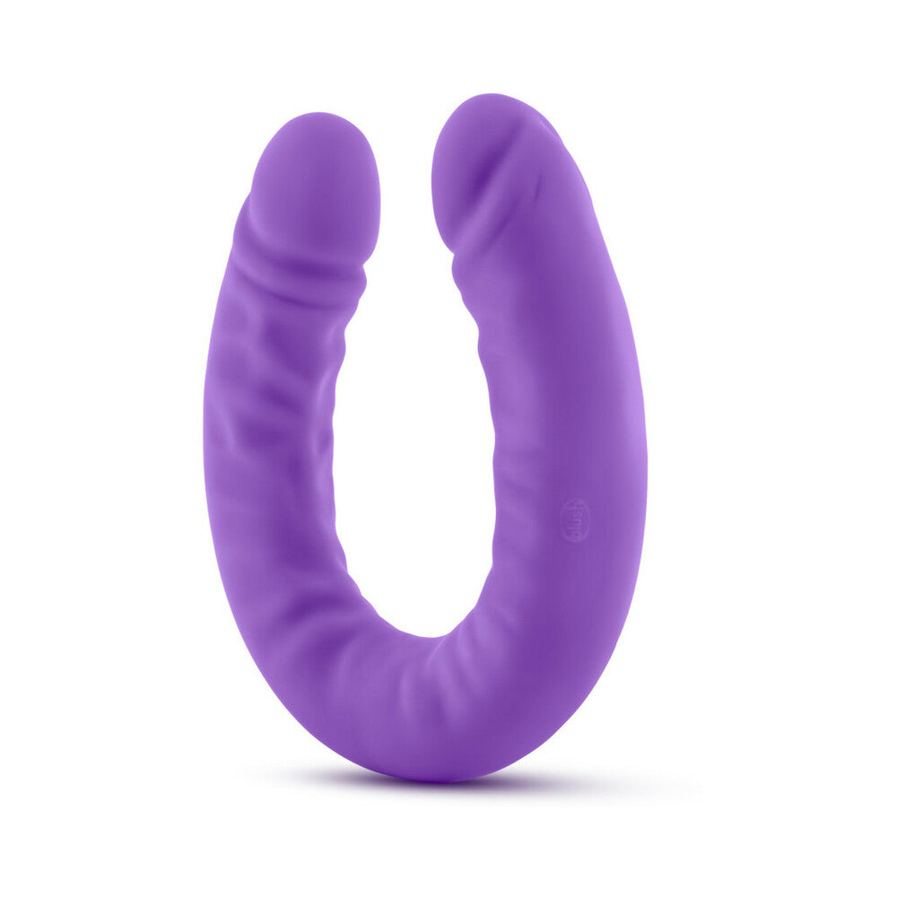 Blush Ruse Realistic 18 in. Silicone Slim Double Dong Dual Ended Dildo Purple - Fantasies Boutique