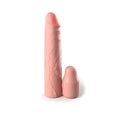 Fantasy X-tensions Elite 8 in. Silicone Sleeve with 2 in. Extender Beige - Fantasies Boutique