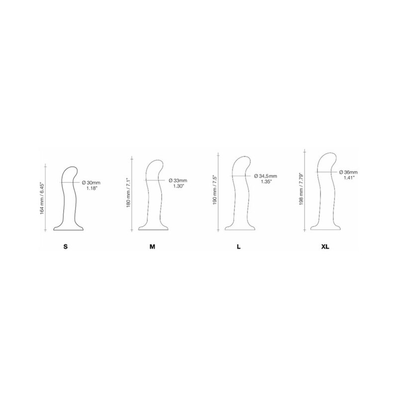 Strap-On-Me P&G-Spot Dildo Medium Black