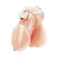 Blue Line Acrylic See-Thru Chastity Cock Cage Clear - Fantasies Boutique