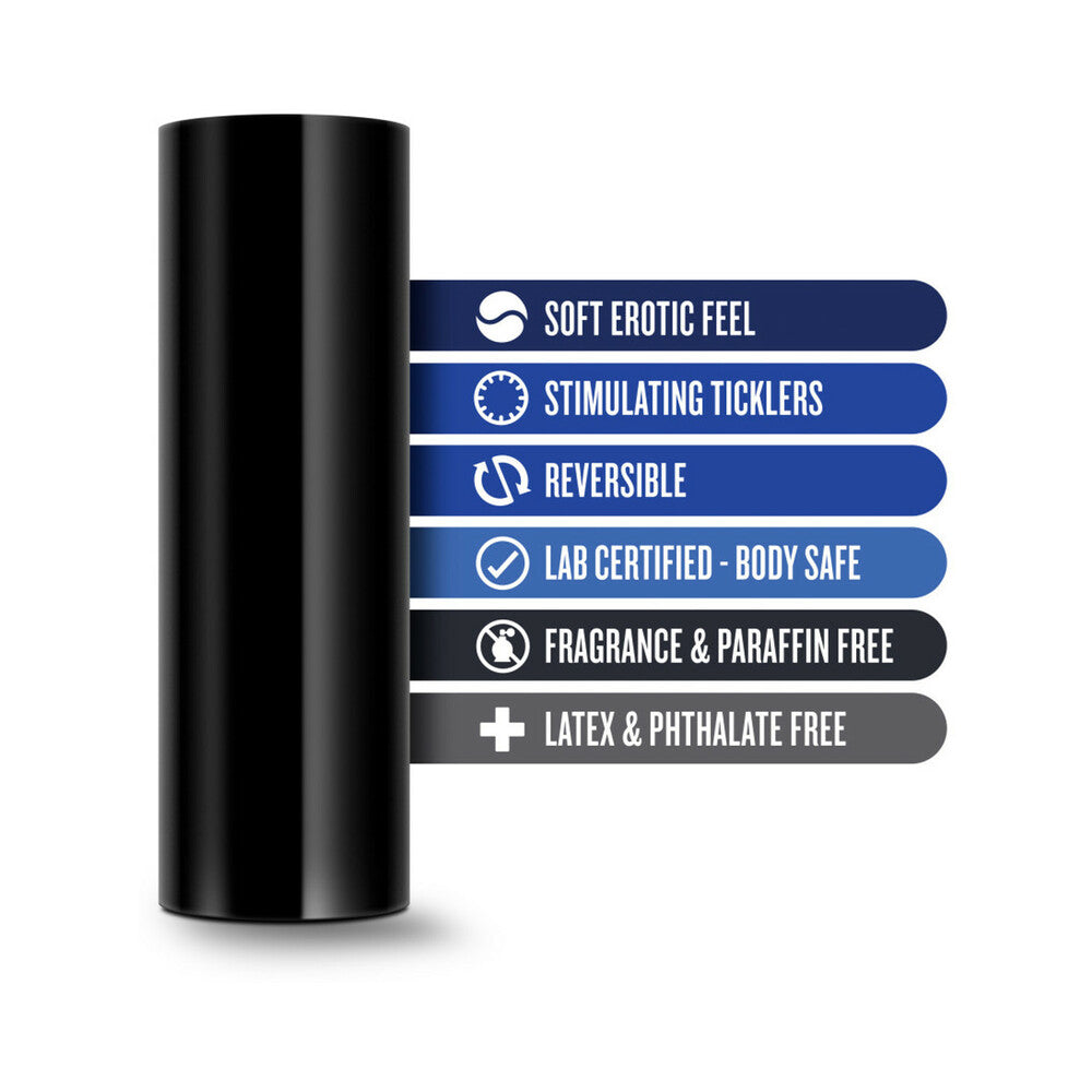 Blush M for Men Stroke Sleeve Reversible Stroker Black - Fantasies Boutique