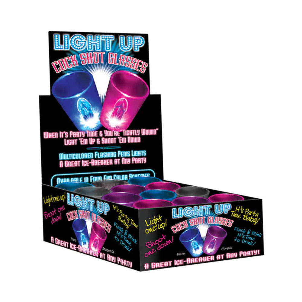 Light-Up Cock Shot Glasses (Assorted Display) - Fantasies Boutique