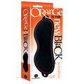 The 9's, Orange Is The New Black, Blindfold Faux Leather, Black with Furry Orange Lining - Fantasies Boutique