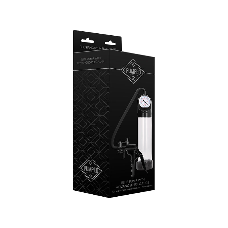 Shots Pumped Elite Penis Pump With Advanced PSI Gauge Clear - Fantasies Boutique