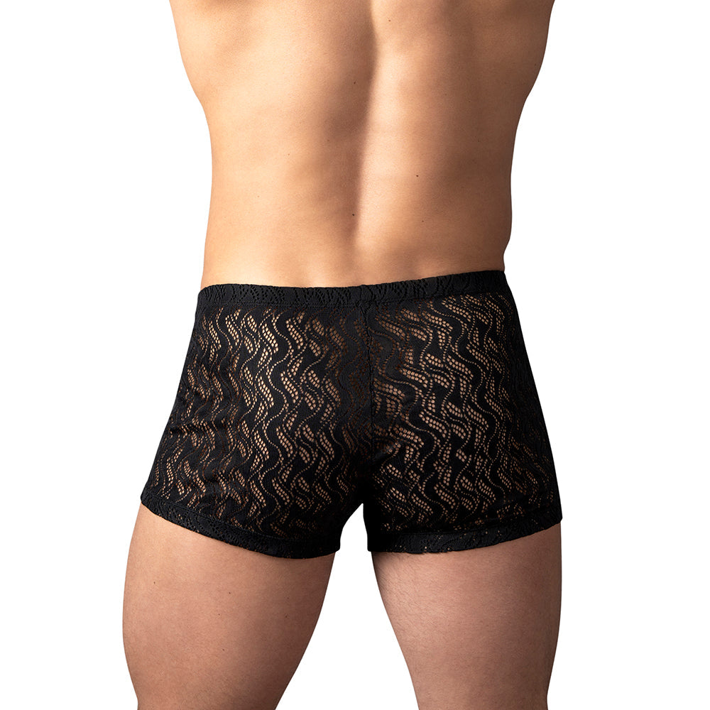 Male Power Ripple Pouch Short Black XL