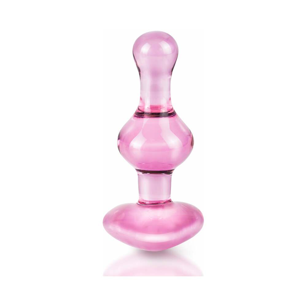 Pipedream Icicles No. 75 Beaded Glass Massager With Heart-Shaped Base Pink - Fantasies Boutique