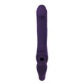 Evolved 2 Become 1 Rechargeable Remote-Controlled Silicone Strapless Strap-On With Suction Purple - Fantasies Boutique