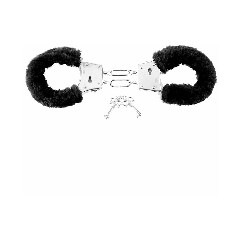 Fetish Fantasy Series Beginner's Furry Cuffs Black - Fantasies Boutique