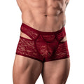 Male Power Lucifer Cutout Short Burgundy M
