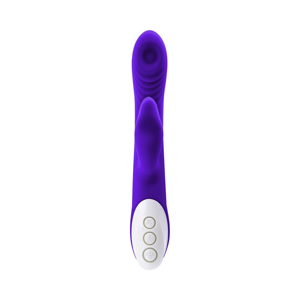 Evolved Lick Me Rechargeable Dual Entry Triple Stimulation Silicone Vibrator Purple - Fantasies Boutique