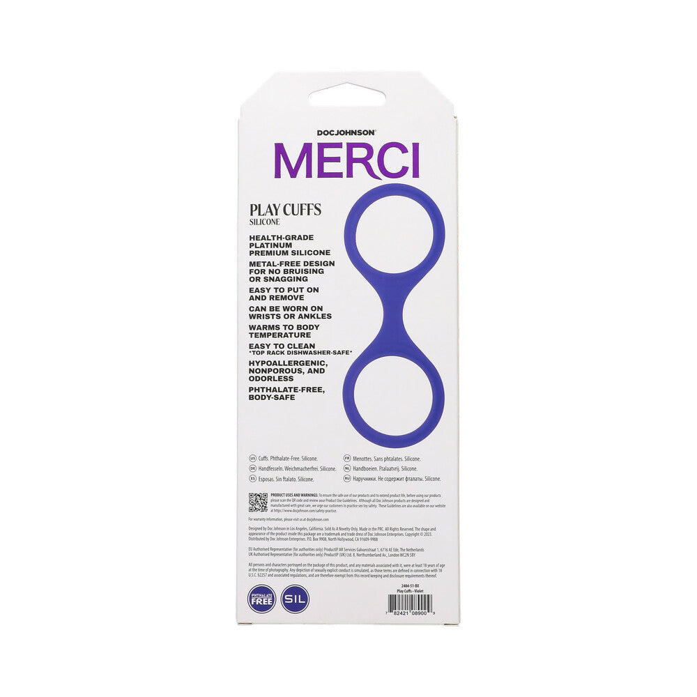 Merci Play Cuffs Violet - Fantasies Boutique