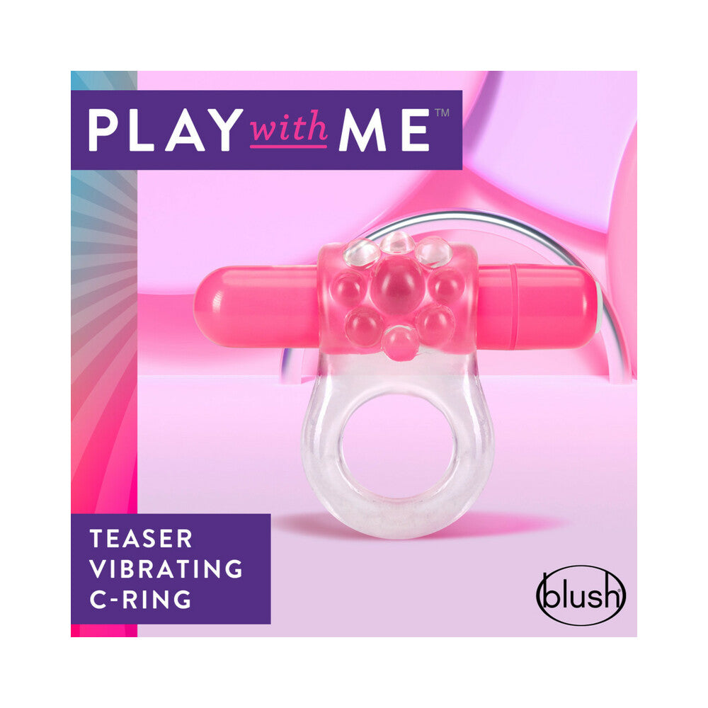Blush Play with Me Teaser Vibrating C-Ring Pink - Fantasies Boutique