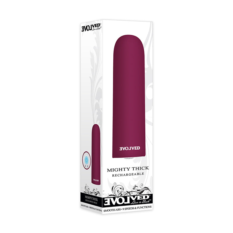 Evolved Mighty Thick Rechargeable Bullet Vibrator Burgundy - Fantasies Boutique