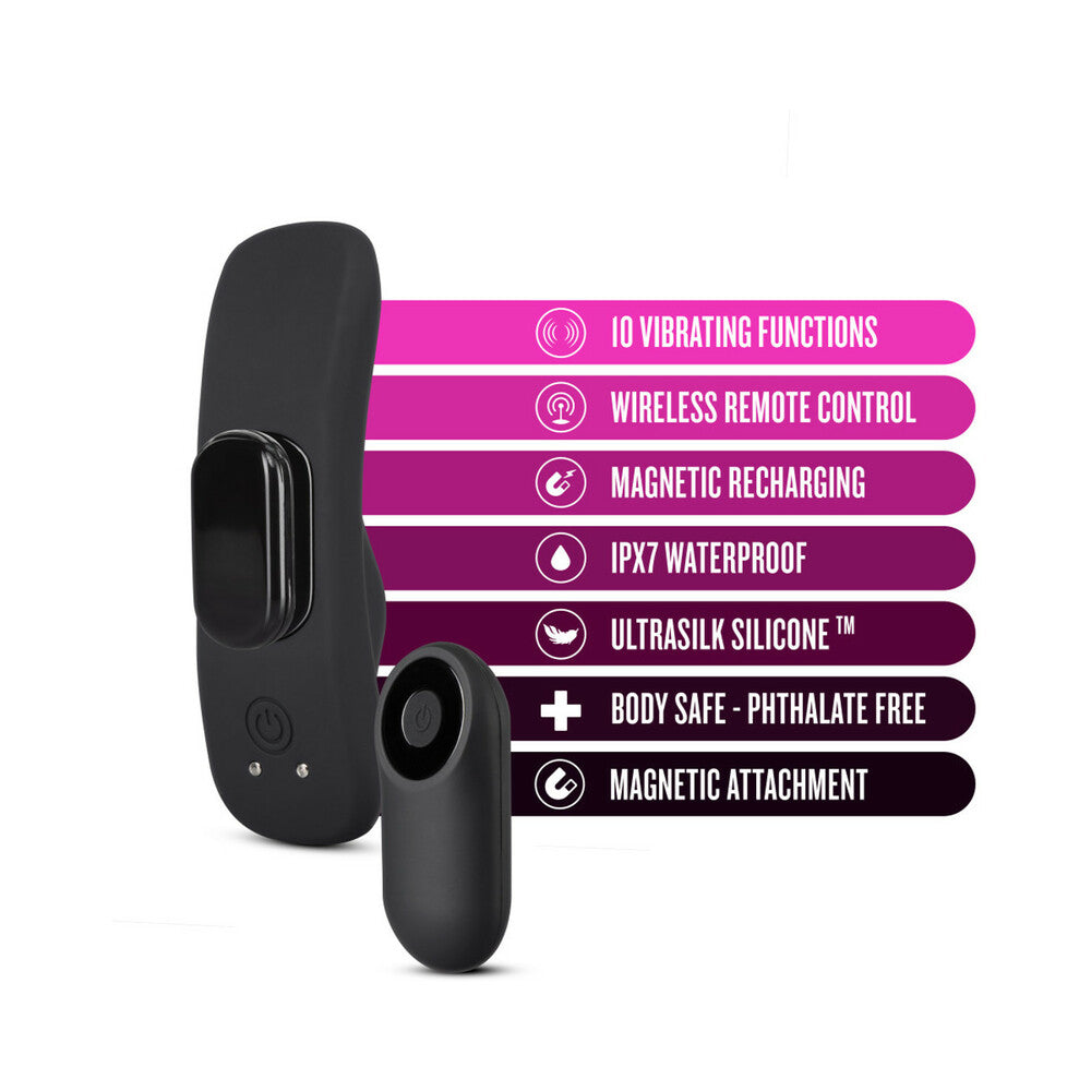 Temptasia Panty Vibe Rechargeable Remote-Controlled Silicone Wearable Vibrator Black - Fantasies Boutique