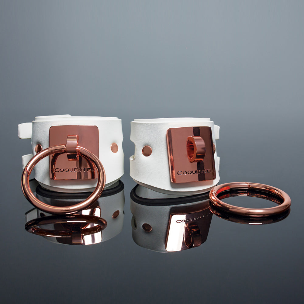 Coquette Pleasure Collection Cuffs White - Fantasies Boutique