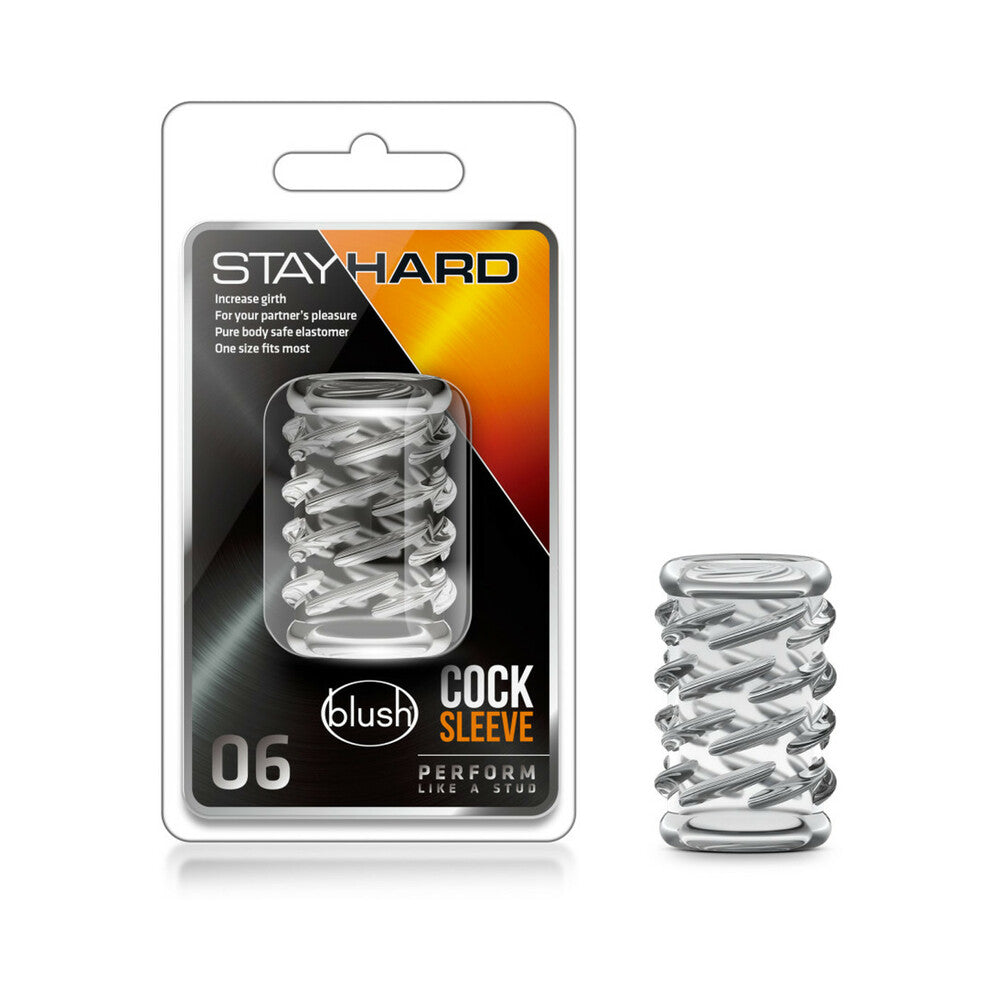 Blush Stay Hard Cock Sleeve 06 Penis Enhancer Clear - Fantasies Boutique