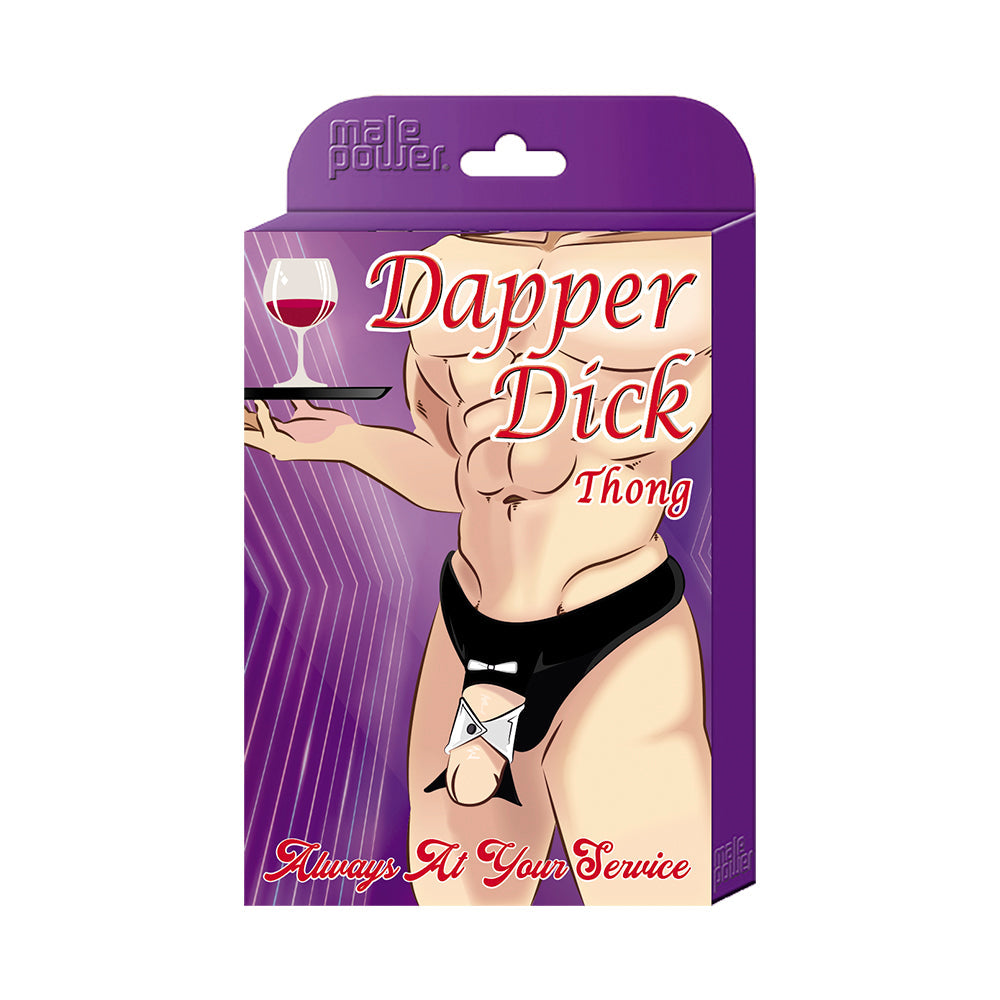 Male Power Novelty Dapper Dick Black O/S