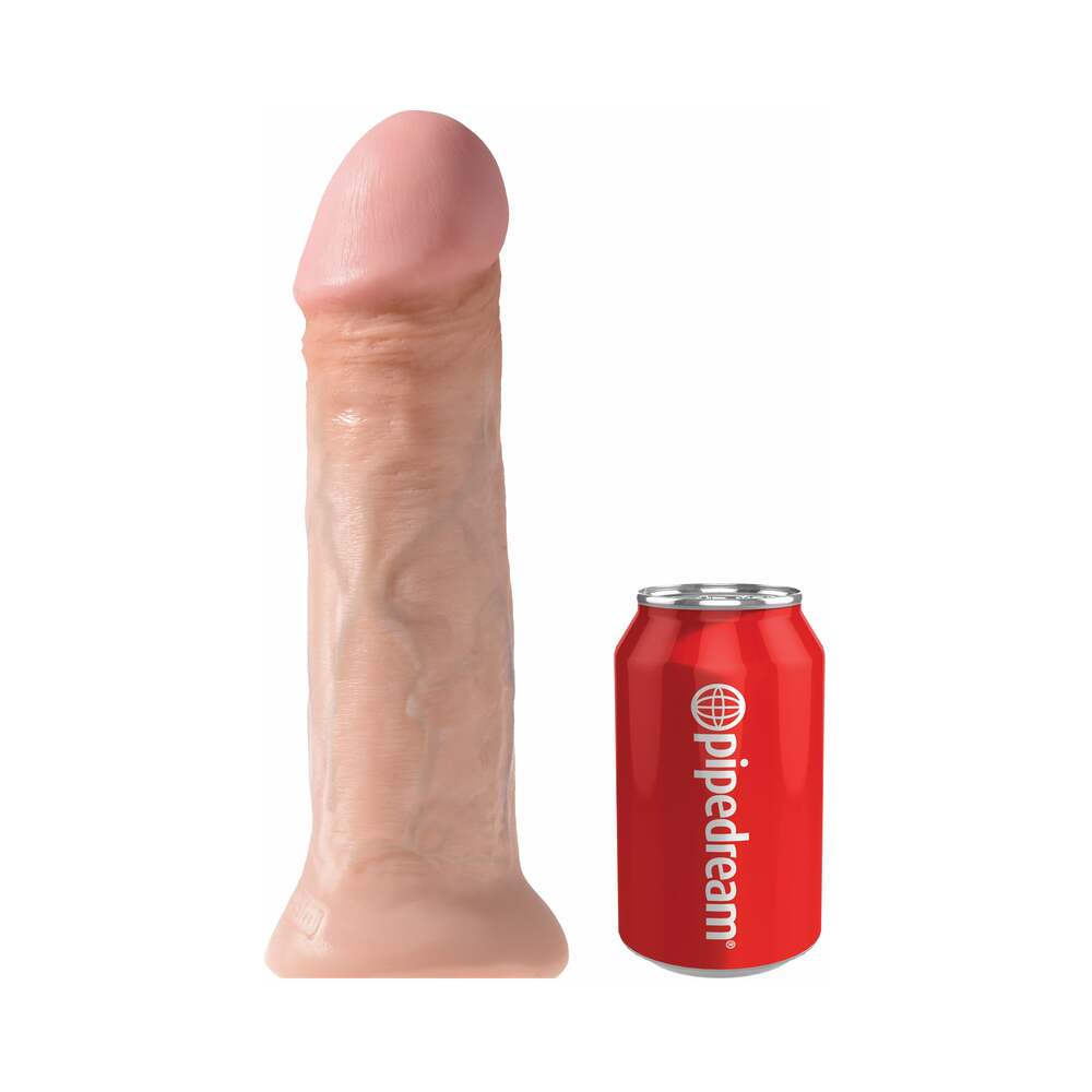 King Cock 11 in. Cock Realistic Dildo With Suction Cup Beige - Fantasies Boutique