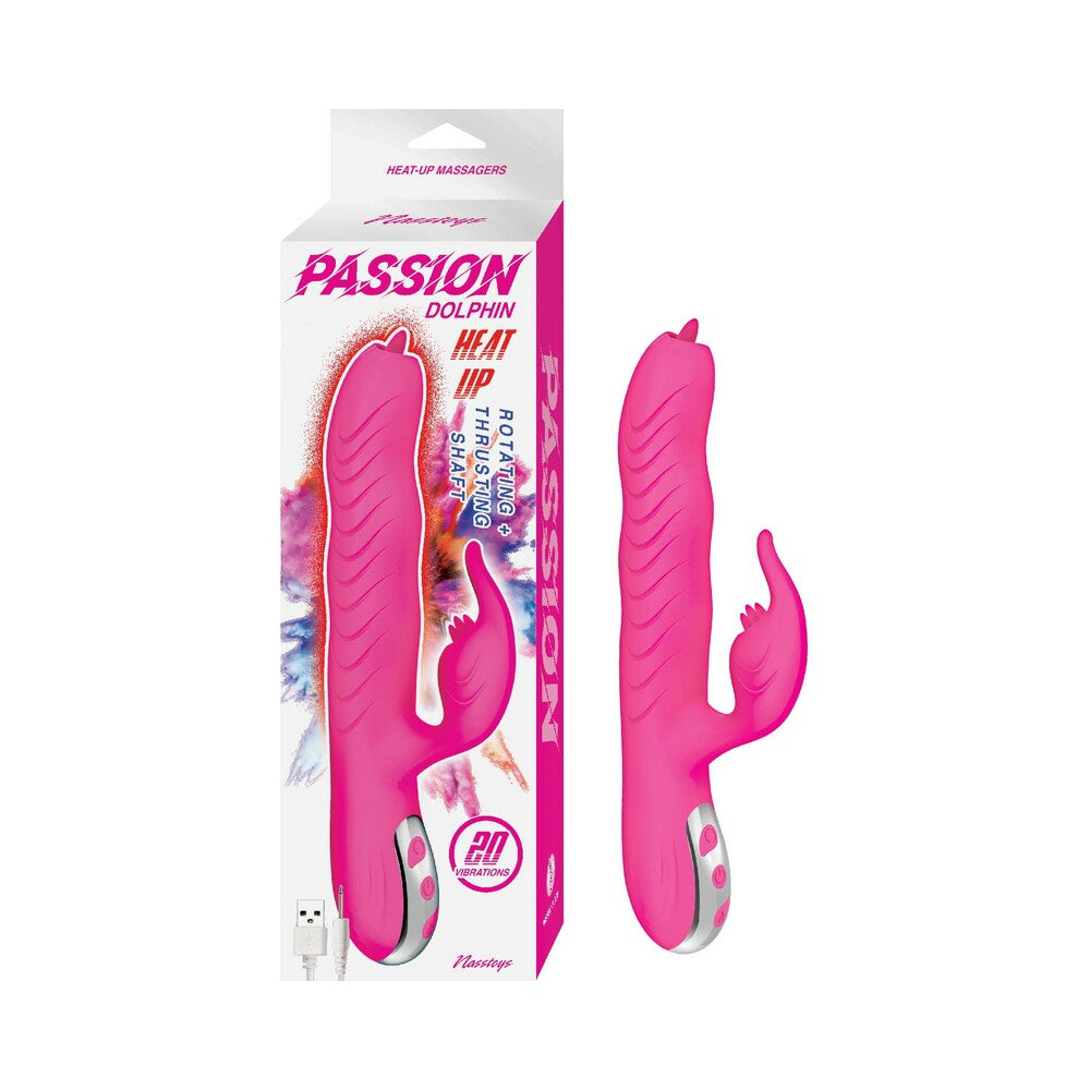 Passion Dolphin Heat Up Dual Stimulator Pink - Fantasies Boutique