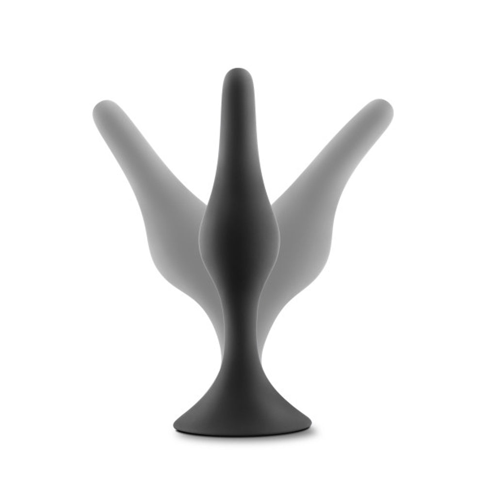Anal Adventures Platinum Silicone Beginner Plug Small Black - Fantasies Boutique