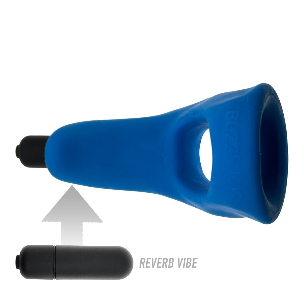 Hunkyjunk Buzzfuck Cock & Ball Sling with Taint Vibrator Teal Ice - Fantasies Boutique