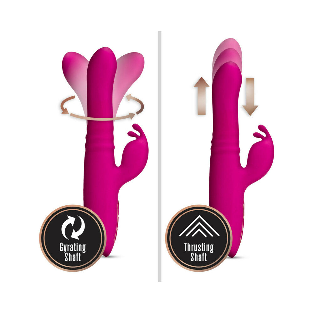 Blush Lush Kira Rechargeable Silicone Thrusting Rabbit Vibrator Velvet - Fantasies Boutique