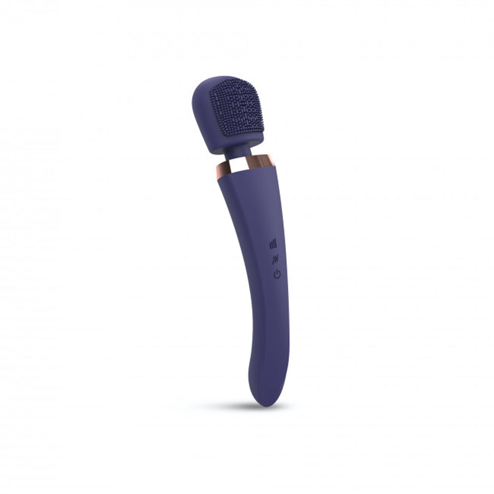 Love to Love Brush Crush Rechargeable Textured Head Wand Vibrator Midnight Indigo - Fantasies Boutique