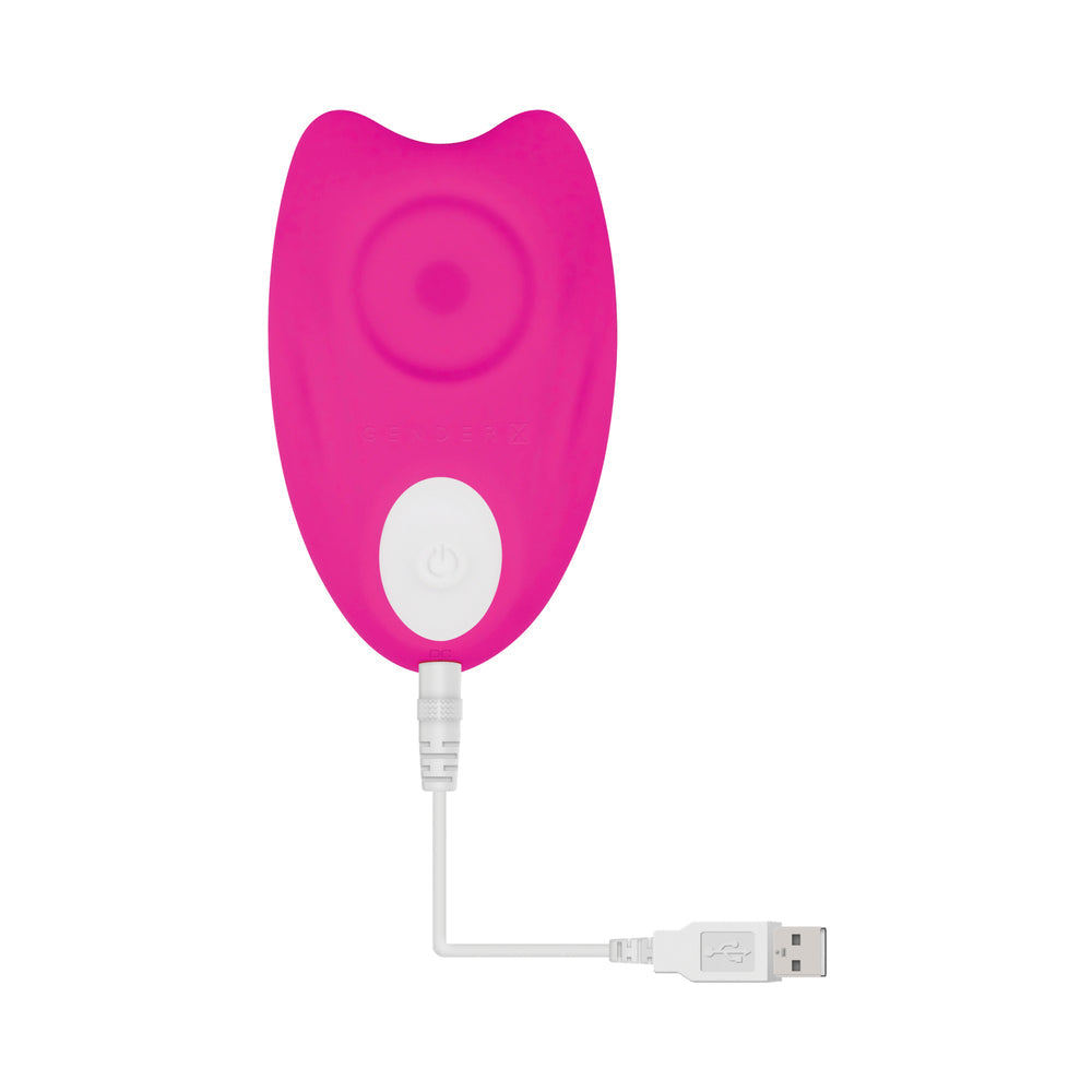 Gender X Under The Radar Rechargeable Remote-Controlled Magnetic Silicone Underwear Vibrator Pink - Fantasies Boutique