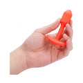 b-Vibe Vibrating Snug Plug 1 Rechargeable Weighted Silicone Anal Plug Orange - Fantasies Boutique