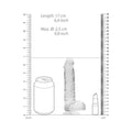 RealRock Crystal Clear Realistic 6 in. Dildo With Balls and Suction Cup Clear - Fantasies Boutique