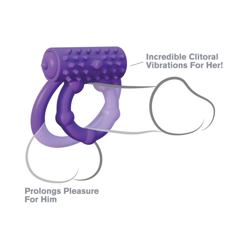 Fantasy C-Ringz Silicone Vibrating Prolong Performance Ring Purple - Fantasies Boutique