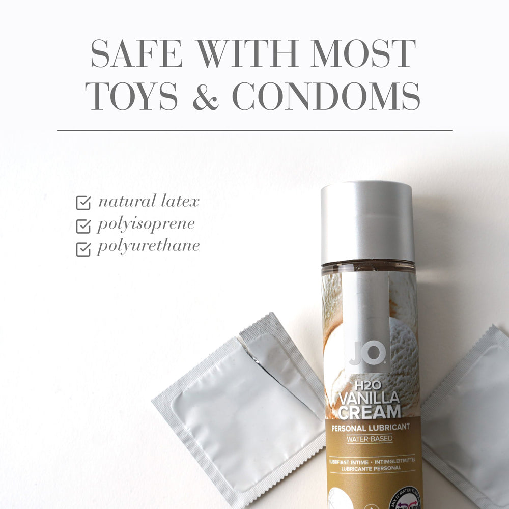 JO H2O Vanilla Cream Flavored Water-Based Lubricant 4 oz. - Fantasies Boutique