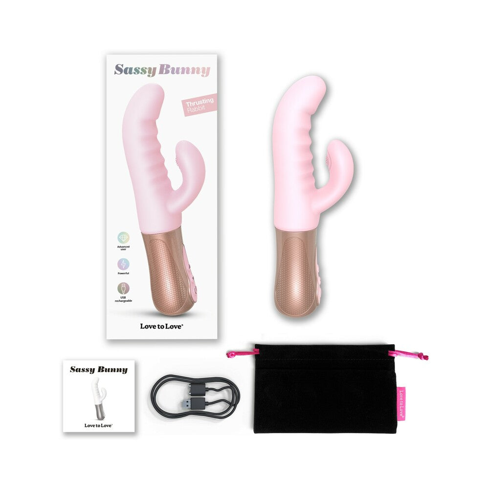 Love to Love Sassy Bunny Thrusting Rabbit Baby Pink - Fantasies Boutique