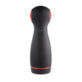Zero Tolerance Tight Squeeze Rechargeable Vibrating Squeezing Talking Stroker TPE Black/Red - Fantasies Boutique