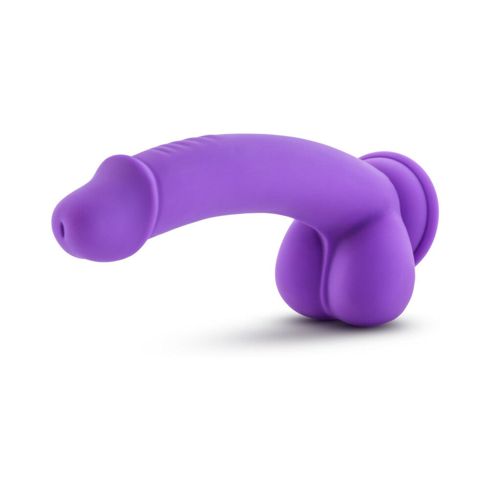 Blush Ruse D Thang Semi-Realistic 7.75 in. Silicone Dildo with Balls & Suction Cup Purple
