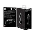 Icicles No. 44 Glass Anal Plug 3.25 in. Black
