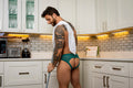 Male Power Ripple Moon Jock Teal S/M