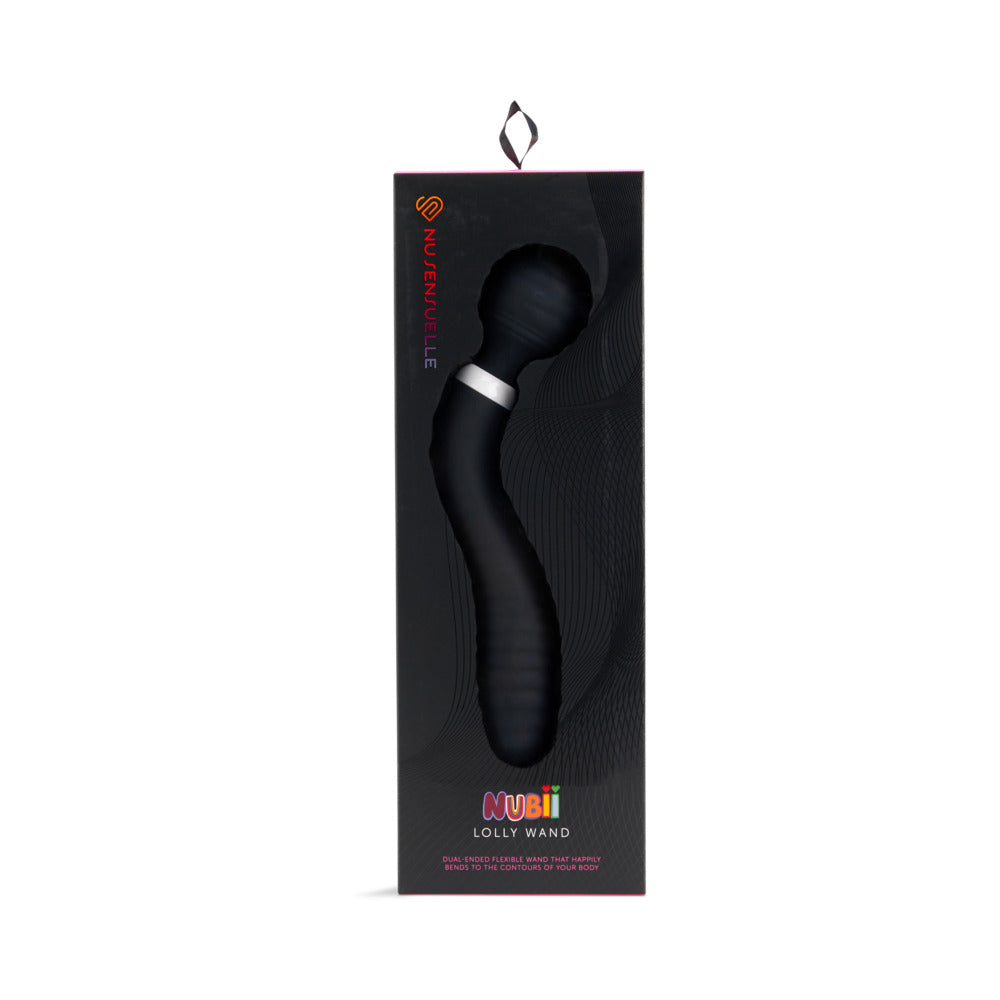 Nu Sensuelle Lolly Nubii Double-Ended Flexible Wand Black - Fantasies Boutique