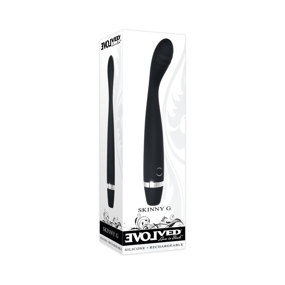 Evolved Skinny G Rechargeable Silicone Sli mline G-Spot Vibrator Black - Fantasies Boutique