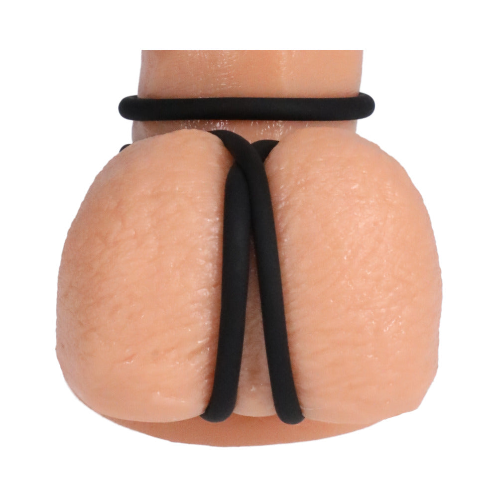 Rock Solid Black Gasket Silicone 3pc Set (.75in,1in,1.25in) - Fantasies Boutique