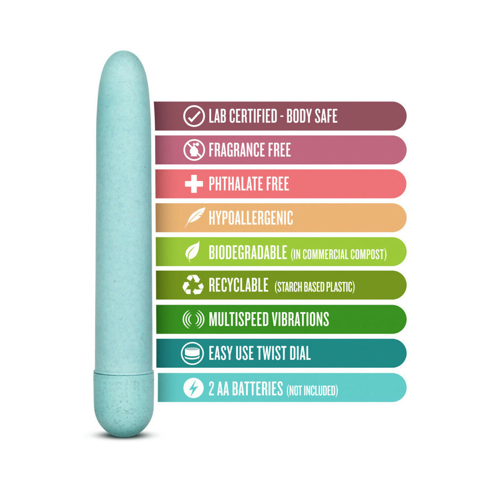 Blush Gaia Eco Slimline Vibrator Aqua - Fantasies Boutique