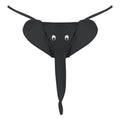 Male Power Squeaker Elephant G-String Black O/S - Fantasies Boutique