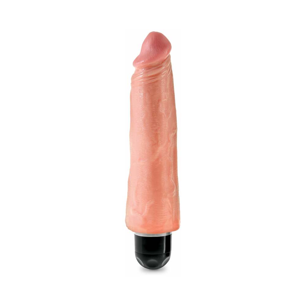 King Cock 8 in. Vibrating Stiffy Realistic Dildo Beige - Fantasies Boutique