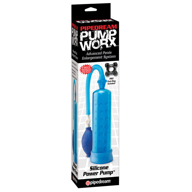 Pump Worx Silicone Power Pump Blue - Fantasies Boutique