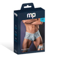 Male Power Marble Mesh Micro Mini Short Silver Blue M