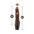 Dr. Skin Vibe 4 Realistic 8 in. Vibrating Dildo Brown - Fantasies Boutique