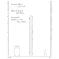 RealRock Crystal Clear Double Dong 18 in. Dual-Ended Dildo Clear