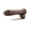 Au Naturel Big John 11.5 in. Posable Dual Density Dildo with Balls Brown - Fantasies Boutique